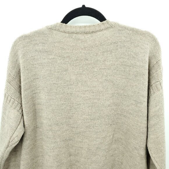 WooLovers 100% British Wool Crewneck Sweater L Tan - Picture 11 of 16